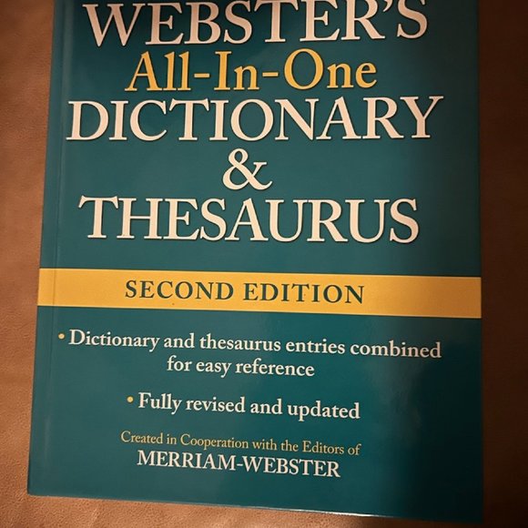 Webster's All-in-One Dictionary & Thesaurus Second Edition New - Picture 2 of 3